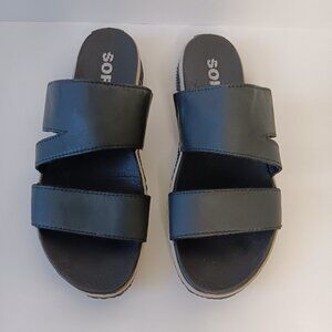 Sorel Women's Black Out N About Plus Slide Size 8